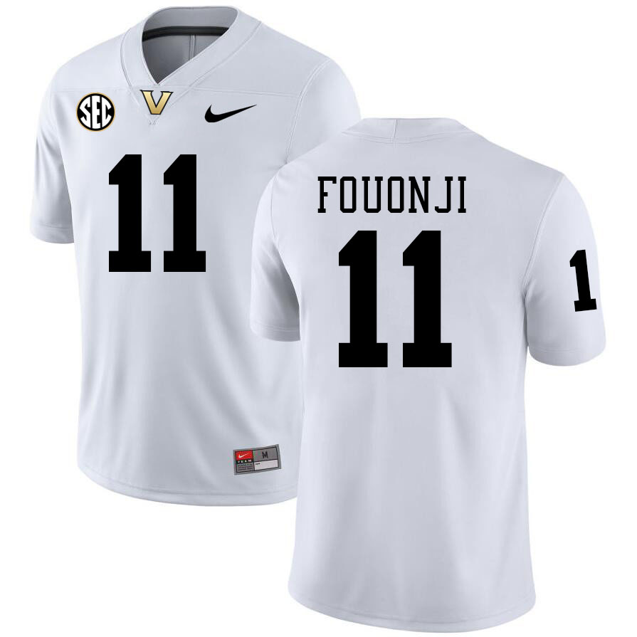 Loic Fouonji Jersey,Vanderbilt Commodores #11 Loic Fouonji Football Jersey,Uniforms-White